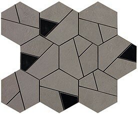 Мозаика Atlas Concorde Boost Smoke Mosaico Hex Black 25x28,5 AN69, м²