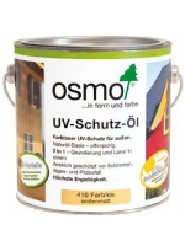 Защитное масло OSMO с УФ-фильтром, Цвет 410 Бесцветное, Объем 2,5 л