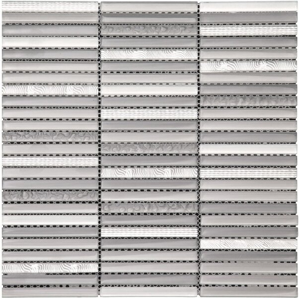 Мозаика стеклянная Natural CAS-020 Spectrum стекло,серый,серебро,микс,29.8x29.8