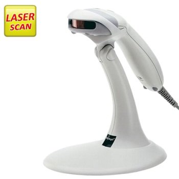 Сканер штрих-кода Honeywell MS 9520 Voyager, Laser 1D, подставка, кабель KBW, серый (MK9520-77A47)