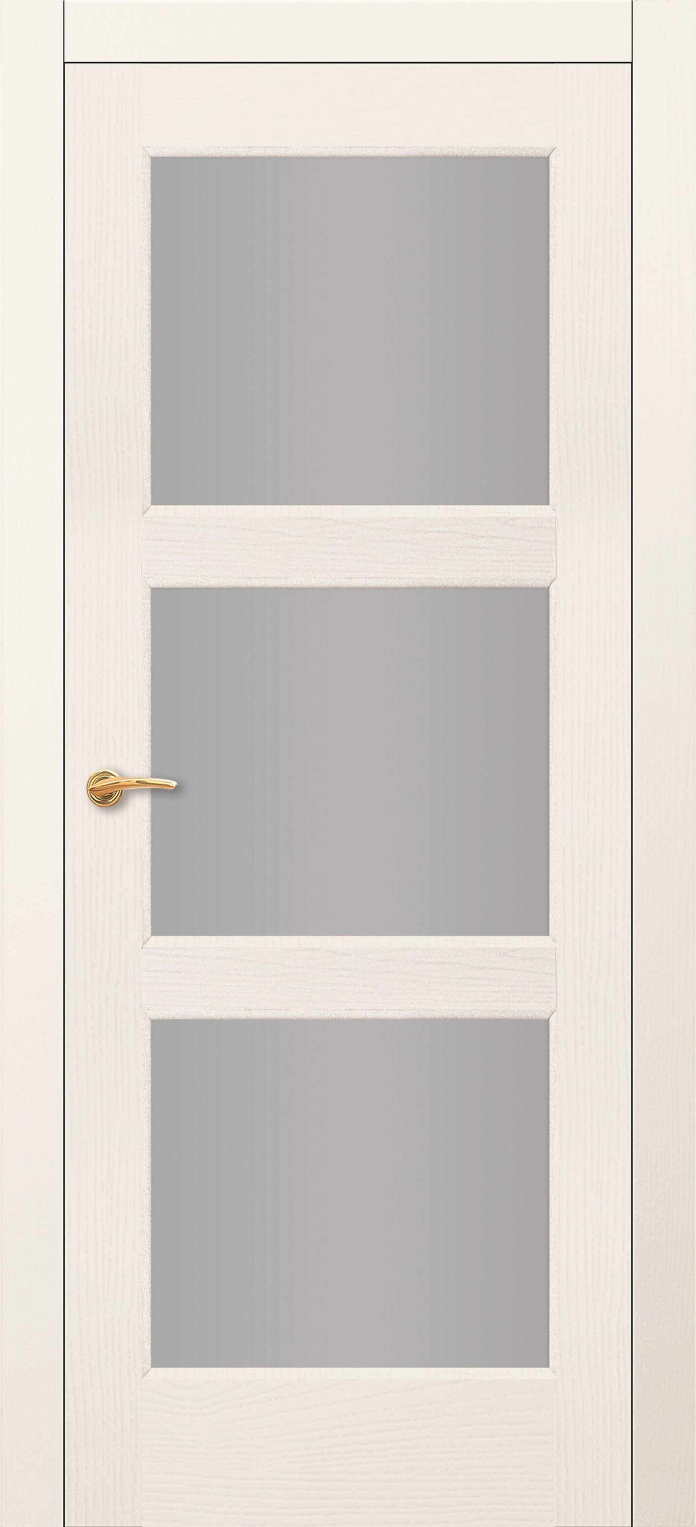 Дверь Фрамир Классика шпон DUBLIN 9 Цвет:Ясень Антично-белый/ Дуб Антично-белый Остекление:Сатинат белый