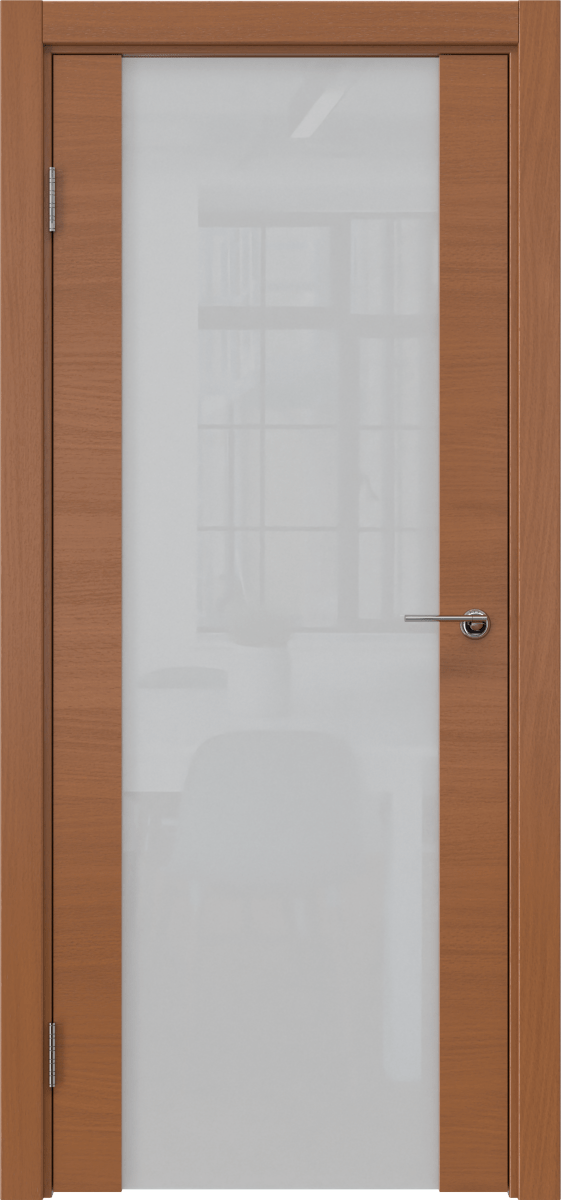 Комплект двери с коробкой ZM018 (шпон анегри, стекло триплекс белый)