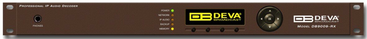 Deva Broadcast DB9009-RX звуковой IP декодер, 1RU