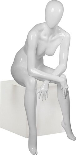 Манекен женский, сидячий MD-Glance 09(бел)
