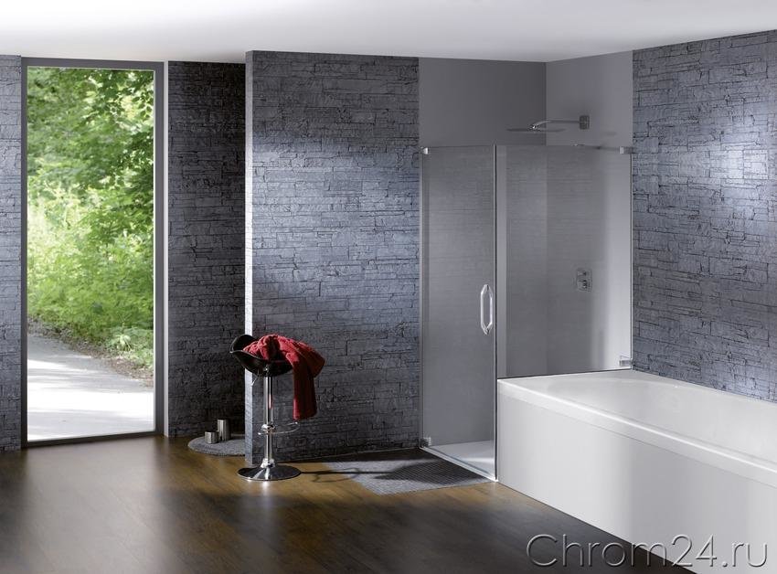 Huppe Studio Paris Двустворчатая распашная дверь с короткой боковой стенкой на ванне душевое ограждение (PR0209 / PR0219)