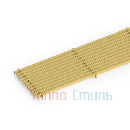 Решетка itermic GRILL.4300.LGA-25 цвет Gold ширина 250 мм длина 4400 мм алюминиевая для встраиваемых в пол внутрипольных конвекторов ITT и ITTB