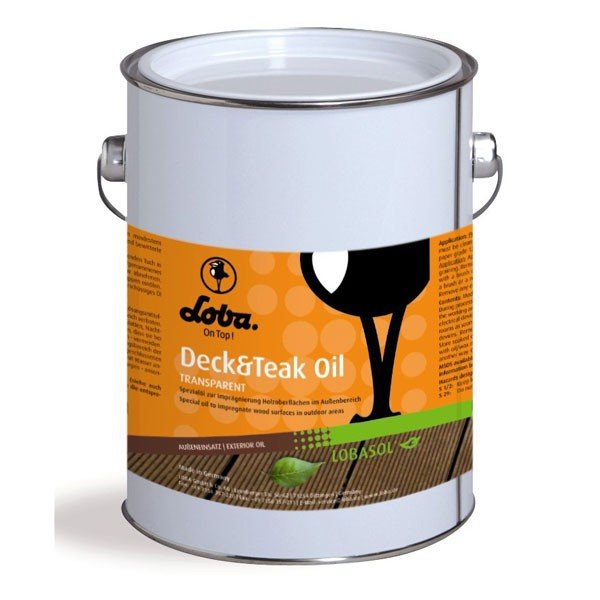 Масло для дерева Для наружных работ Loba LOBASOL Deck  Teak Oil color 12 л