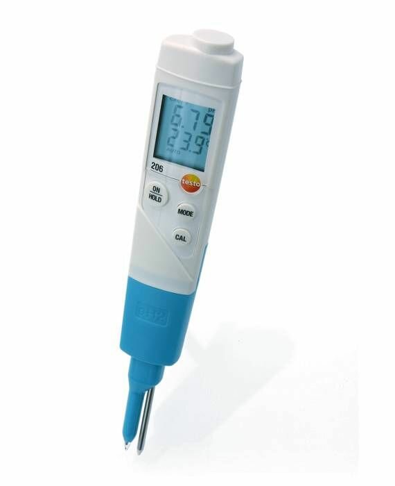 Testo pH метр Testo 206 pH2 с электродом для измерения в полутвердых средах 0563 2062