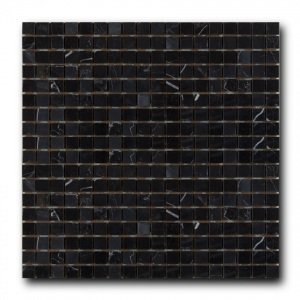 Мозаика из натурального камня ArtNatura Marble Mosaic Nero (плитка 15x15 мм), лист 305x305 мм (0,47 м2/упак.)