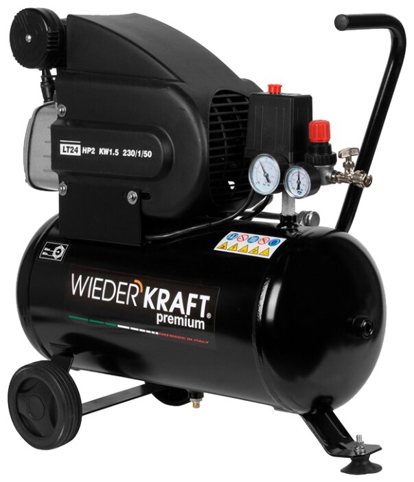Компрессор масляный WIEDERKRAFT WDK-90225, 24 л, 1.5 кВт