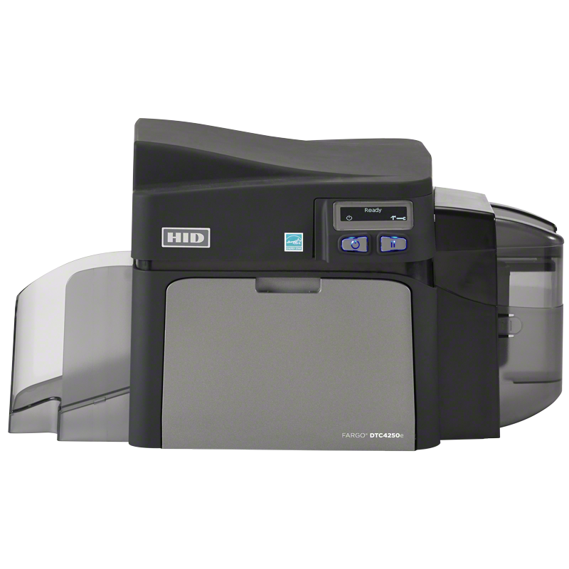 Принтер пластиковых карт Fargo (52310) DTC4250e с кодировщиком ISO и дополнительным входным лотком, двусторонний принтер пластиковых карт