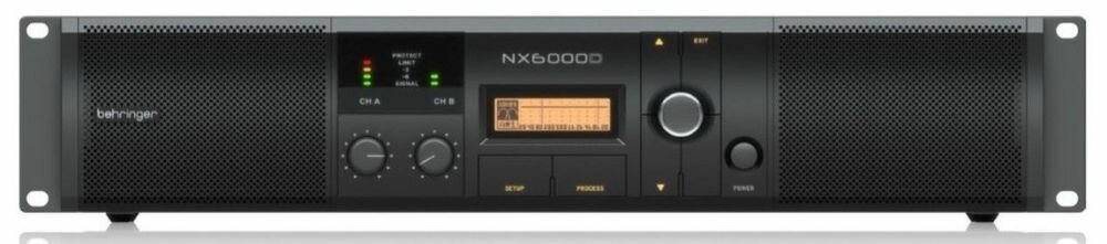 Behringer NX6000D усилитель 2-канальный. DSP, Мощность пик. 2 x 3000Вт•4?/1600Вт•8?, Speakon/комбо-X