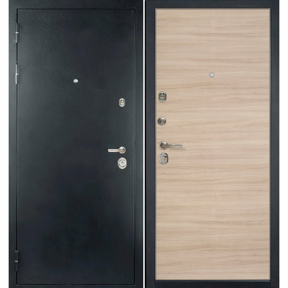 Входная металлическая дверь HAUSDOORS ProfilDoors HD6/1Z Капучино Кроскут |Полотно 100 мм, Металл 1.5 мм (Товар № ZA190825), Размер 2050*860 по коробке (правая)
