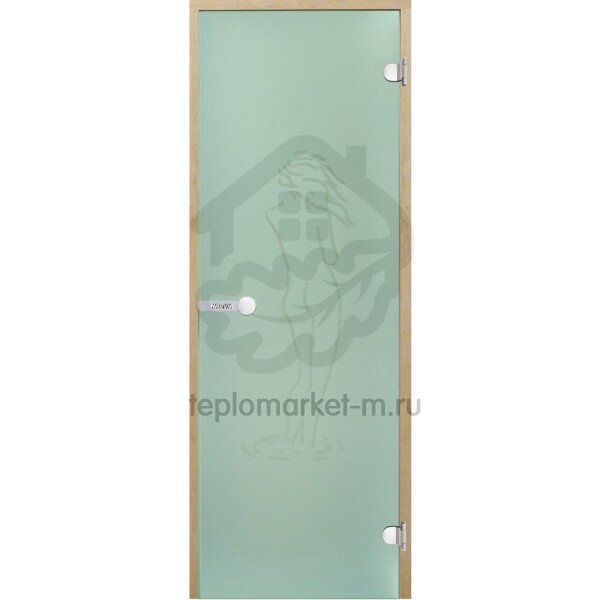 Дверь для бани Harvia STG 8x19 коробка сосна, стекло зеленое quot;Фигураquot;