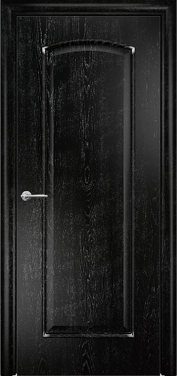 Дверь Оникс модель Глория Цвет:эмаль черная патина серебро Остекление:Без стекла