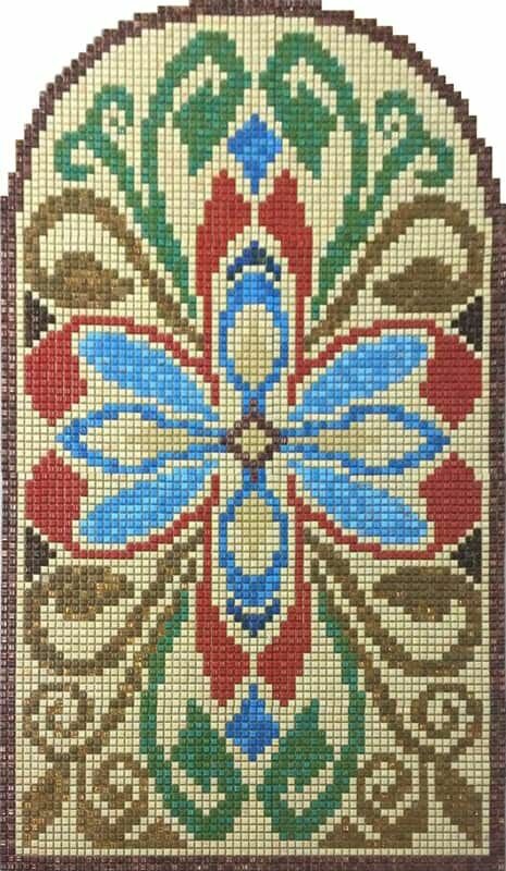 Панно Alzare из мозаики Ниша 1 (базовые цвета) (1x1) 70.8x120.9