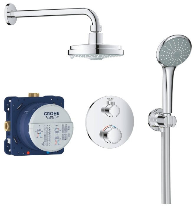 Верхний душ встраиваемый Grohe Grohtherm 34735000 хром