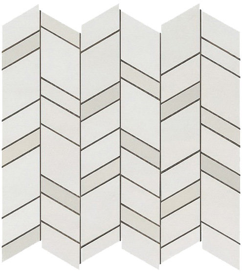 Мозаика Atlas Concorde (италия) Mek Light Mosaico Chevron Wall 305x305 мм (Керамическая плитка для ванной)