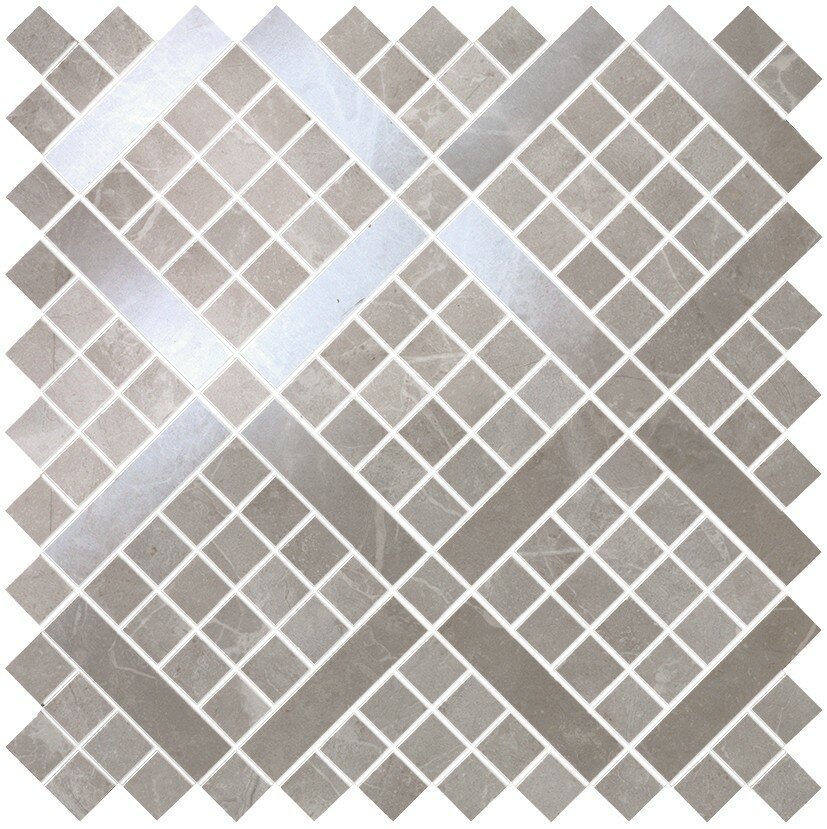 Плитка Atlas Concorde Marvel Pro Marvel Grey Fleury Diagonal Mosaic 9MVD 30,5x30,5