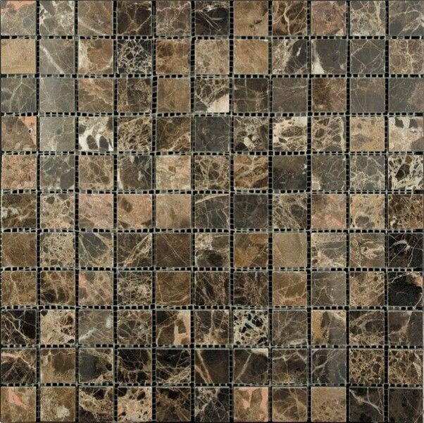 NATURAL Мозаика из мрамора M022-25P (Emperador Dark) 30,5x30,5