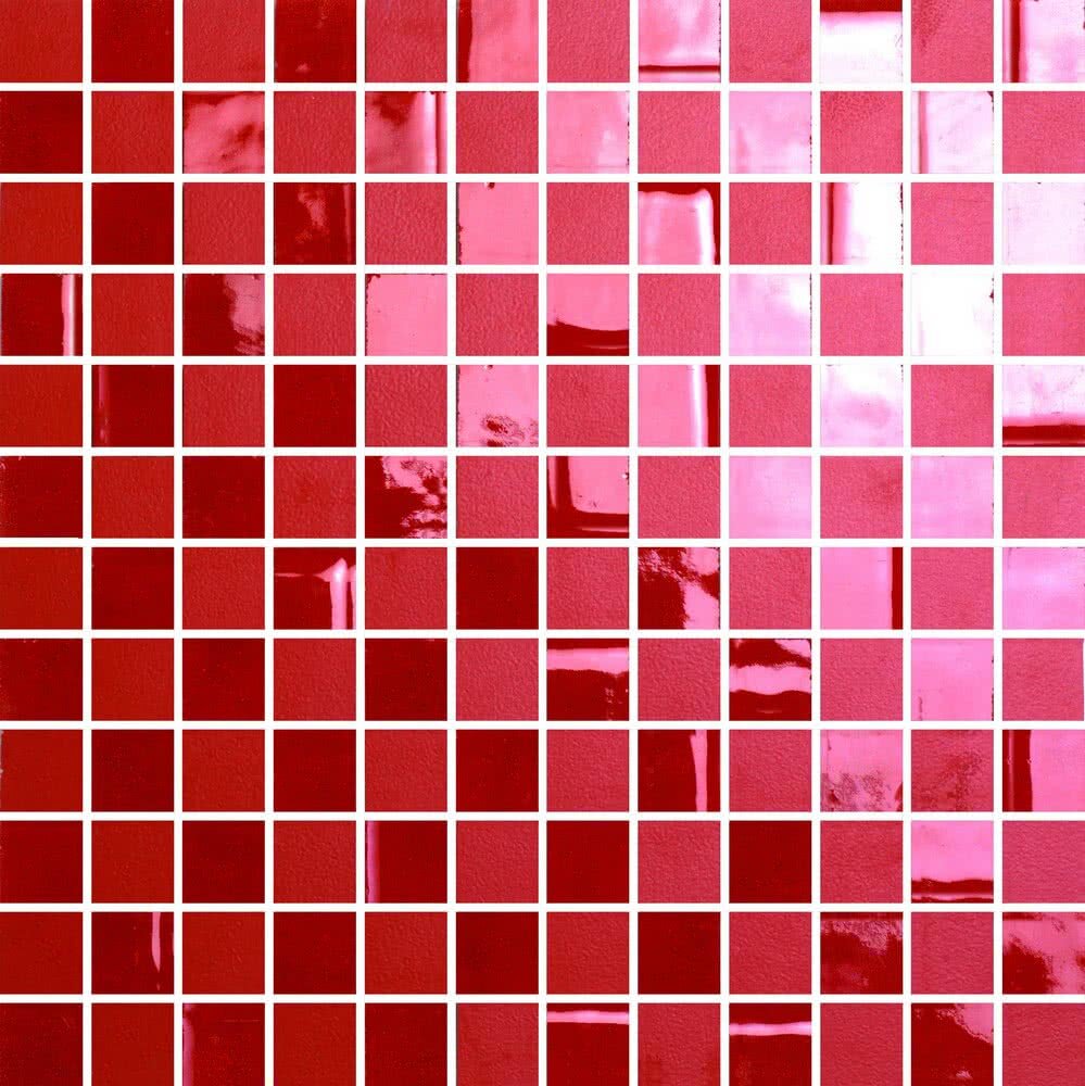 Мозаика облицовочная керамогранит Settecento The Wall 100941_Highlightsrossogeranio2.2x2.2suretefoglio ( м2)