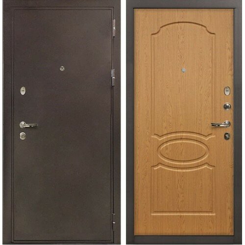 Стальные двери Лекс (LEX) Входная металлическая дверь Лекс 5А Цезарь Дуб натуральный (панель №15) (двери Лекс Lex)