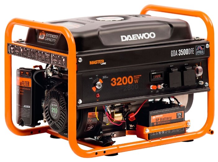 Газо-бензиновый генератор Daewoo Power Products GDA 3500DFE (2800 Вт)