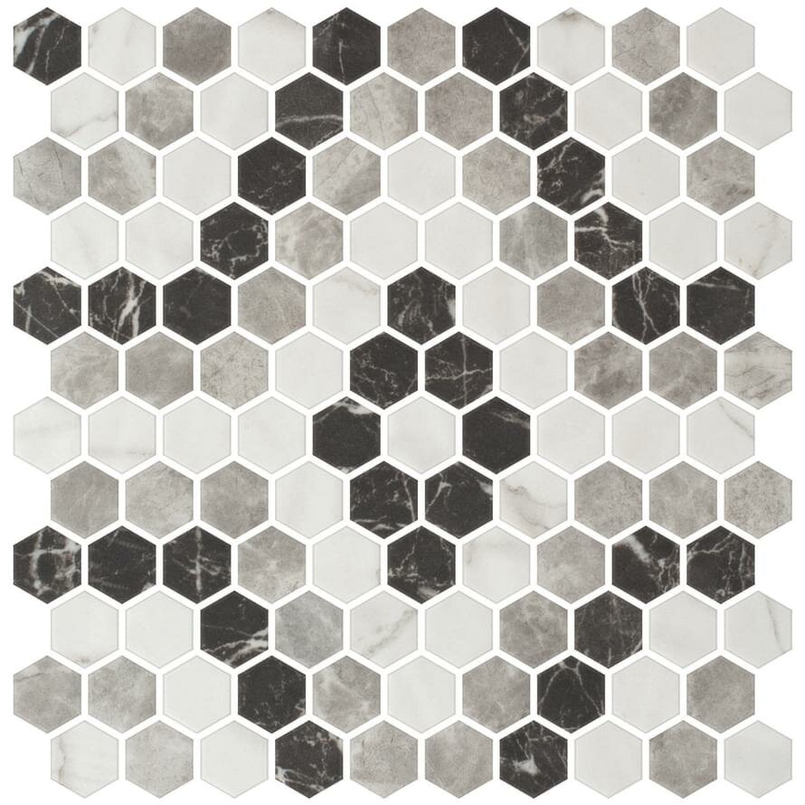 Мозаика Onix Mosaico Hex Geo Patterns 4 30.1x29