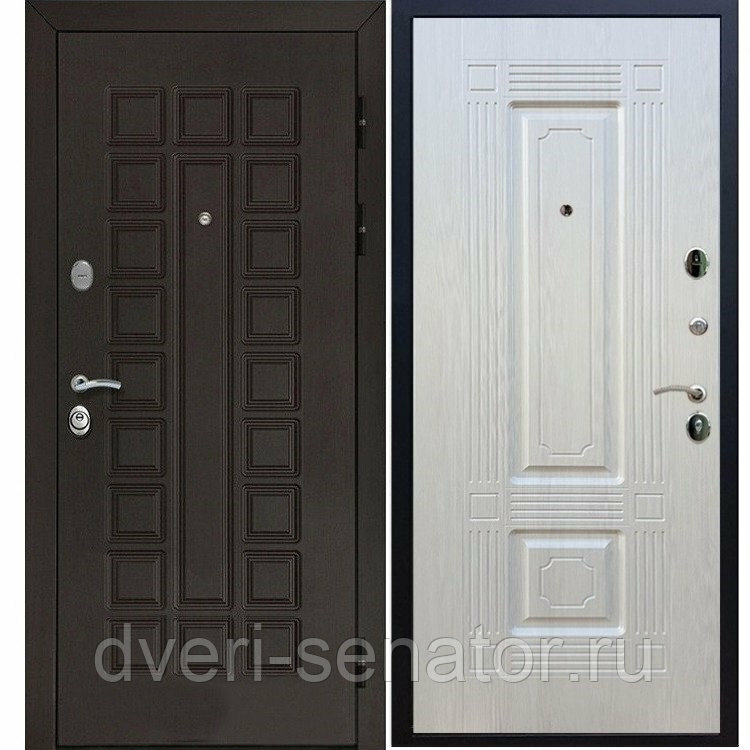 Senator цвет Венге / ФЛ-2 Лиственница беж входные стальные двери в квартиру
