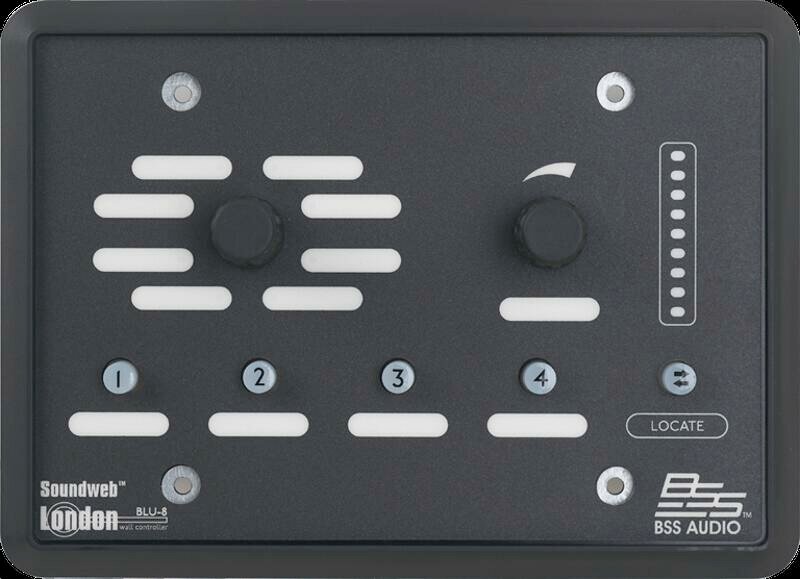 BSS BLU-8-V2-BLK Черный программируемый настенный зонный контроллер. Питание - PS48POE (Ethernet) или 999-PSU (24VDC).