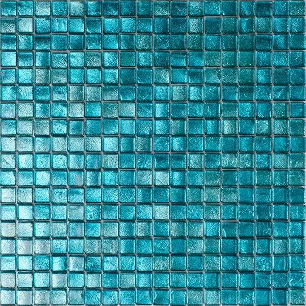 Мозаика стеклянная Alma BN16 Чист цвета 15 мм Beauty стекло,аквамарин,глянц,29.5x29.5