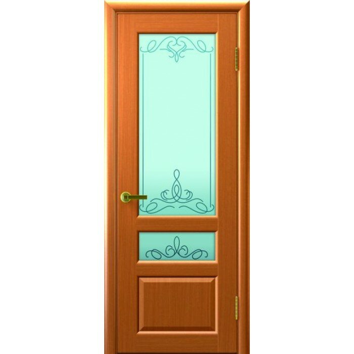 Межкомнатная деревянная дверь валентия 2 (Светлый Анегри Т34, стекло) со стеклом, светлый анегри т34