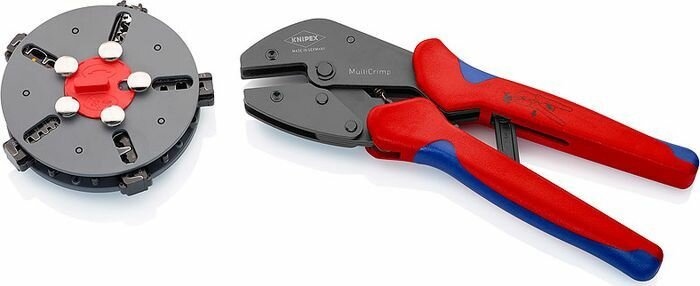 Клещи Knipex MultiCrimp, обжимные, KN-973302, красный, синий