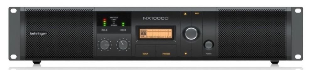 Behringer NX1000D усилитель 2-канальный. DSP Мощность пик. 2 x 500Вт•2?/300Вт•4?/160Вт•8?, мост 1000