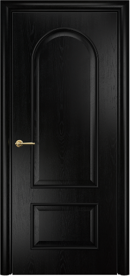 Дверь Оникс модель Арка Цвет:Эмаль черная по ясеню Остекление:Без стекла