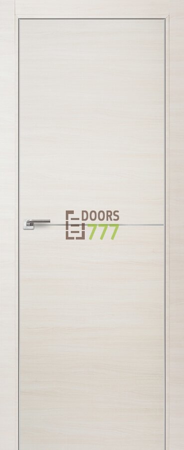 Дверь ProfilDoors Серия Z модель 12Z Цвет:Эш Вайт Кроскут Остекление:Без стекла Тип:кромка хромированный алюминий с 2х сторон