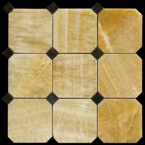 Каменная мозаика Natural Octagon M073+M076-BP10 (10х10+2х2) 30,5х30,5