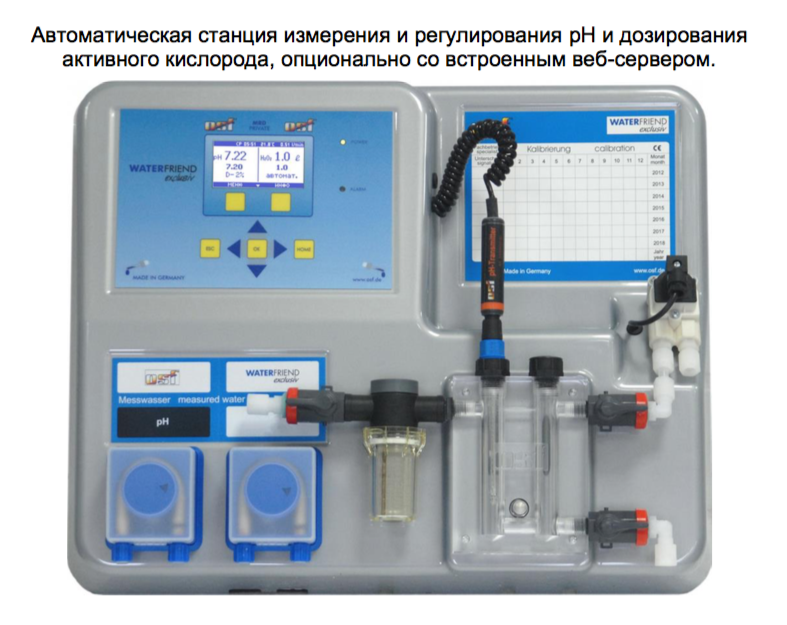 Cтанция измерения, регулирования pH и активного кислорода «MRD-1»