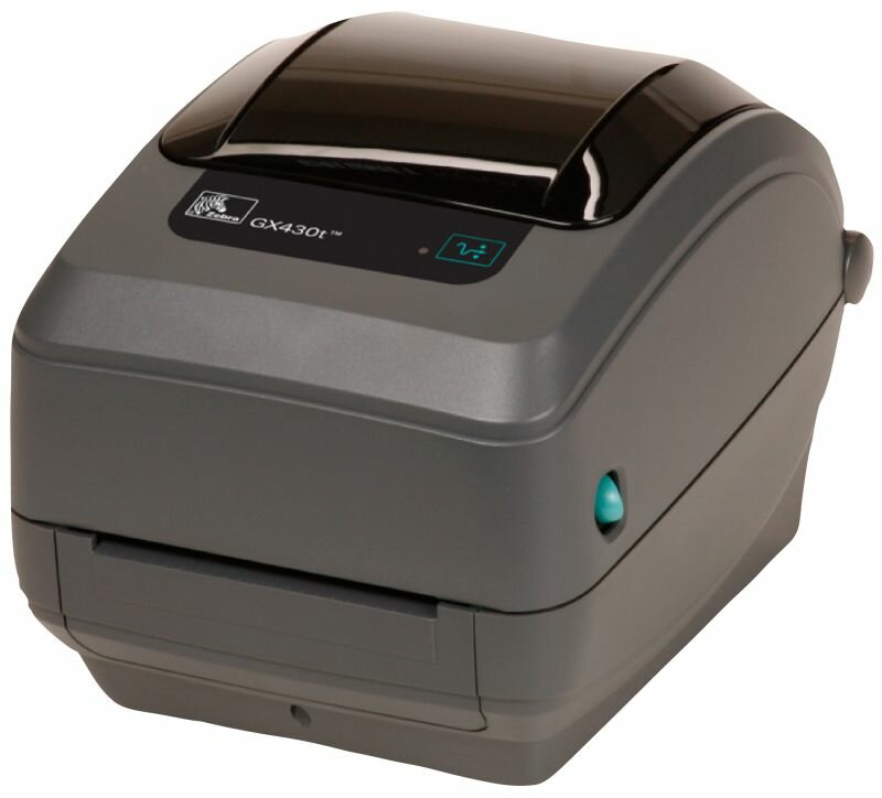 Термотрансферный принтер Zebra GX430t 300 DPI, EU/UK Cords, RS232, USB, Ethernet, отделитель (GX43-102421-000)