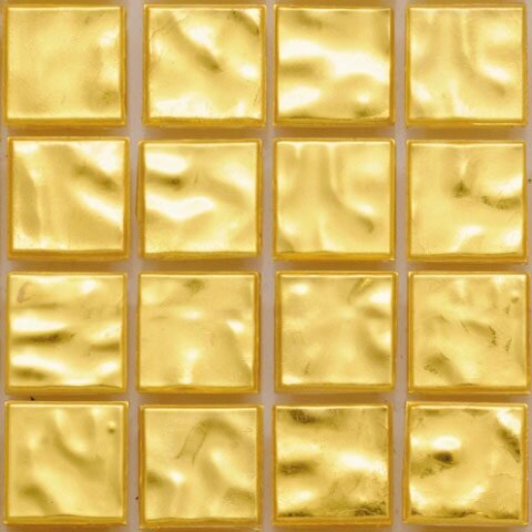Мозаика Alma GM02-10 глянцевая 32,7x32,7 см размер чипа 10x10 материал Золотая фольга под стеклом толщина 4 мм в уп. 1.07 м2
