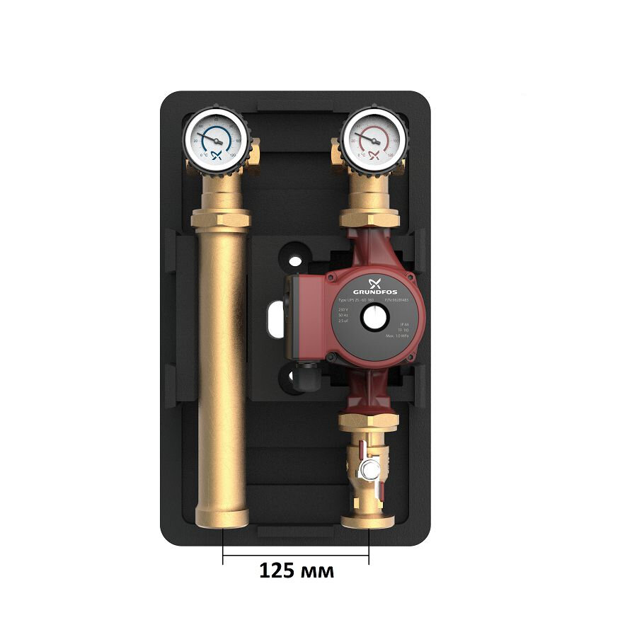 Насосная группа Grundfos с прямым контуром 1quot; в теплоизоляции с насосом HEATMIX D25 UPS 60 / 99309064