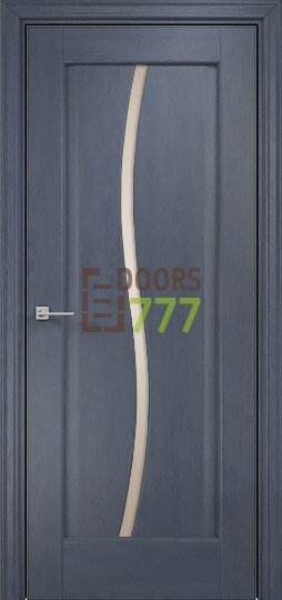 Дверь Оникс модель Корсика 1 Цвет:Дуб Графит Остекление:Сатинат бронза