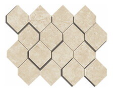 Atlas Concorde Marvel Stone Cream Prestige Mosaico Esagono 3D