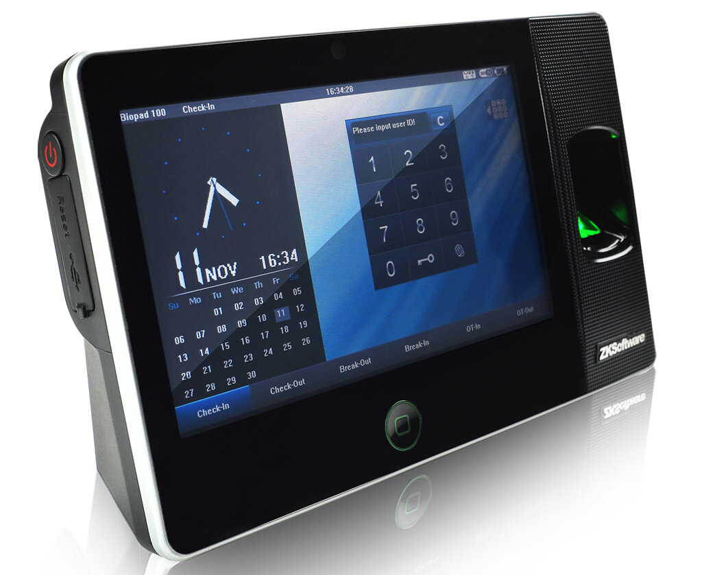 Биометрический терминал учета рабочего времени ZKteco Biopad100