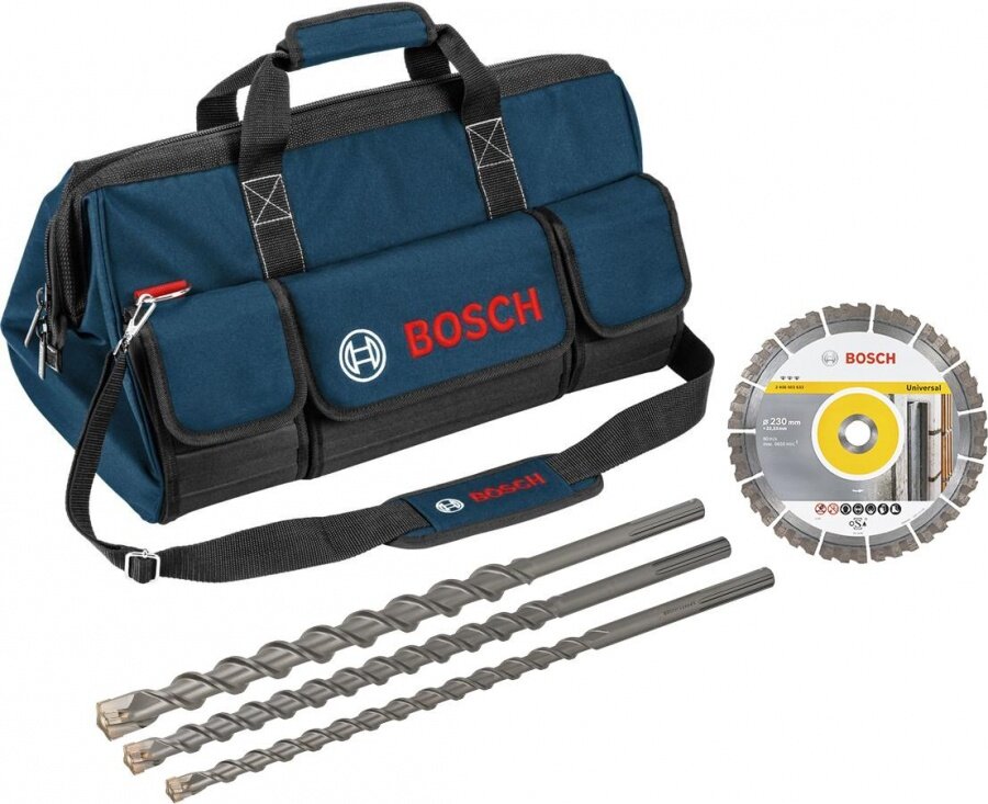 Набор BOSCH 06159975H4 Алмазный диск и буры SDS-max 7 + сумка в подарок