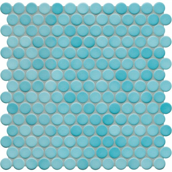 40028H Керамическая мозаика LOOP настенная, глянцевый голубой 316х316мм, Jasba