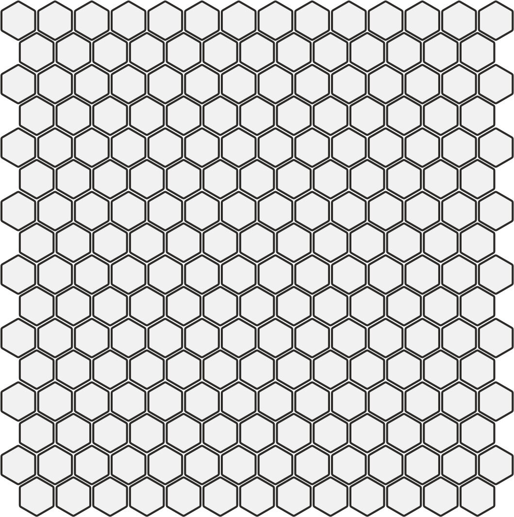 Мозаика облицовочная стеклянная Hisbalit Stone Stone 572 Matte Hexagonal ( м2)