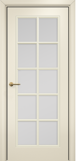 Дверь Оникс Турин с решеткой Тип:Со стеклом Цвет:эмаль слоновая кость мдф Решетка:Решетка №1