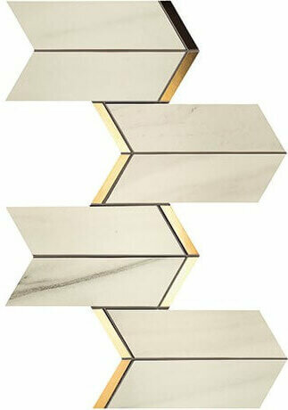 Мозаика Atlas Concorde Italy Marvel Chevron Bianco Fantastico 17x41,4