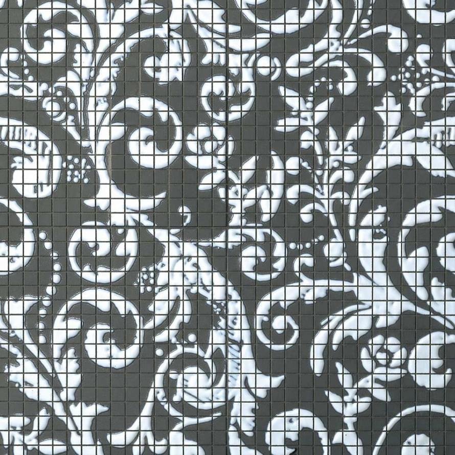 Мозаика Fap Mosaici Dark Side Damasco Black White Mosaico 60x60